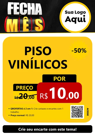 Modelo de Cartaz para Cartaz A4 Vertical com o tema Fecha Mês para Material para Construção