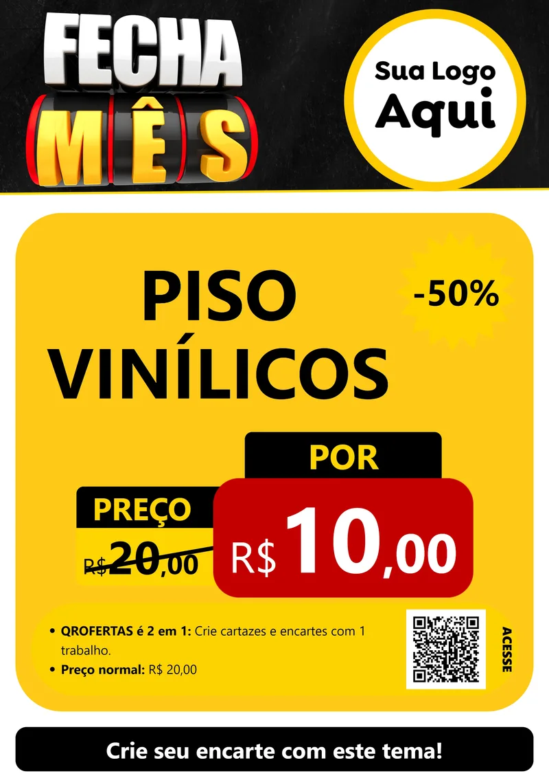 Modelo de Cartaz para Cartaz A4 Vertical com o tema Fecha Mês para Material para Construção