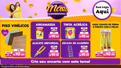 Modelo de TV para TV Horizontal com o tema Dia das Mães com Desconto para Material para Construção