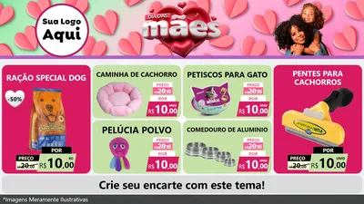 Modelo de TV para TV Horizontal com o tema Dia das Mães para Pet Shop