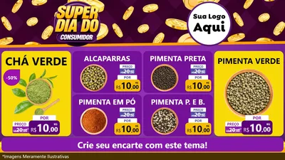 Modelo de TV para TV Horizontal com o tema Super Dia do Consumidor para Produtos Naturais