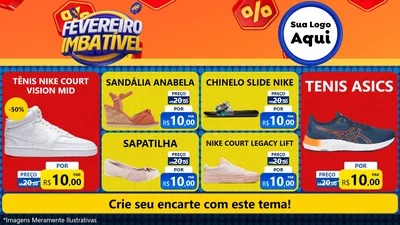 Modelo de TV para TV Horizontal com o tema Fevereiro Imbatível para Calçados