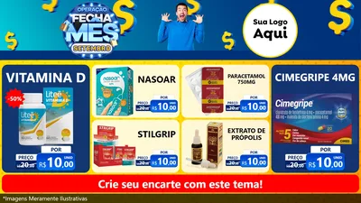 Modelo de TV para TV Horizontal com o tema Operação Fecha Mês Setembro para Farmácia