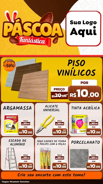 Modelo de Rede Social para Stories com o tema Páscoa Fantástica para Material para Construção