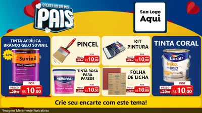 Modelo de TV para TV Horizontal com o tema Oferta Do Dia Dos Pais para Tintas e Ferramentas
