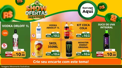 Modelo de TV para TV Horizontal com o tema Show de Ofertas Imbatíveis para Distribuidora de bebidas