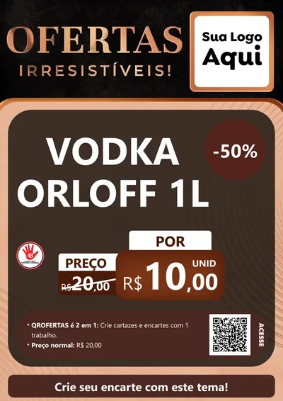 Modelo de Cartaz para Cartaz A4 Vertical com o tema Ofertas Irresistíveis! para Distribuidora de bebidas