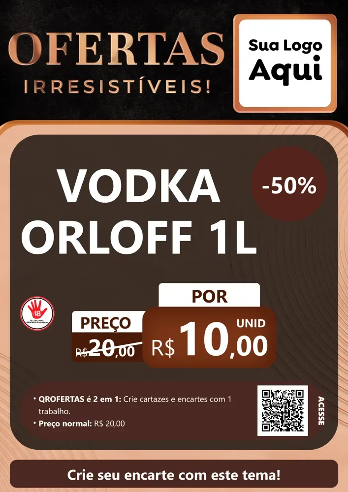 Modelo de Cartaz para Cartaz A4 Vertical com o tema Ofertas Irresistíveis! para Distribuidora de bebidas