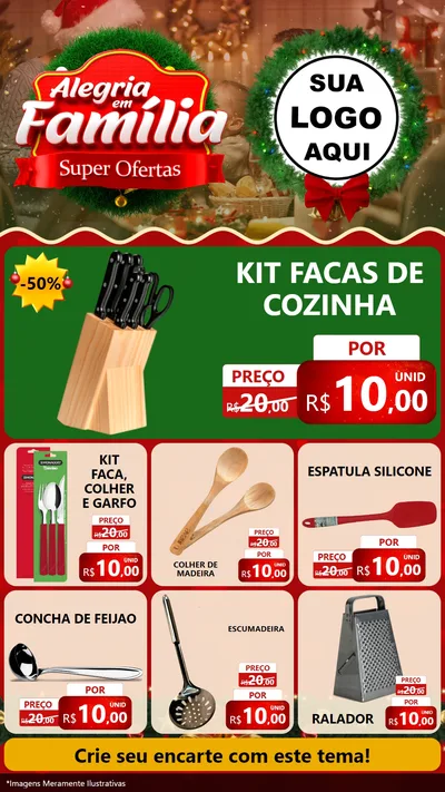 Modelo de Rede Social para Stories com o tema Alegria Em Família - Super Ofertas para Utilidades Domésticas