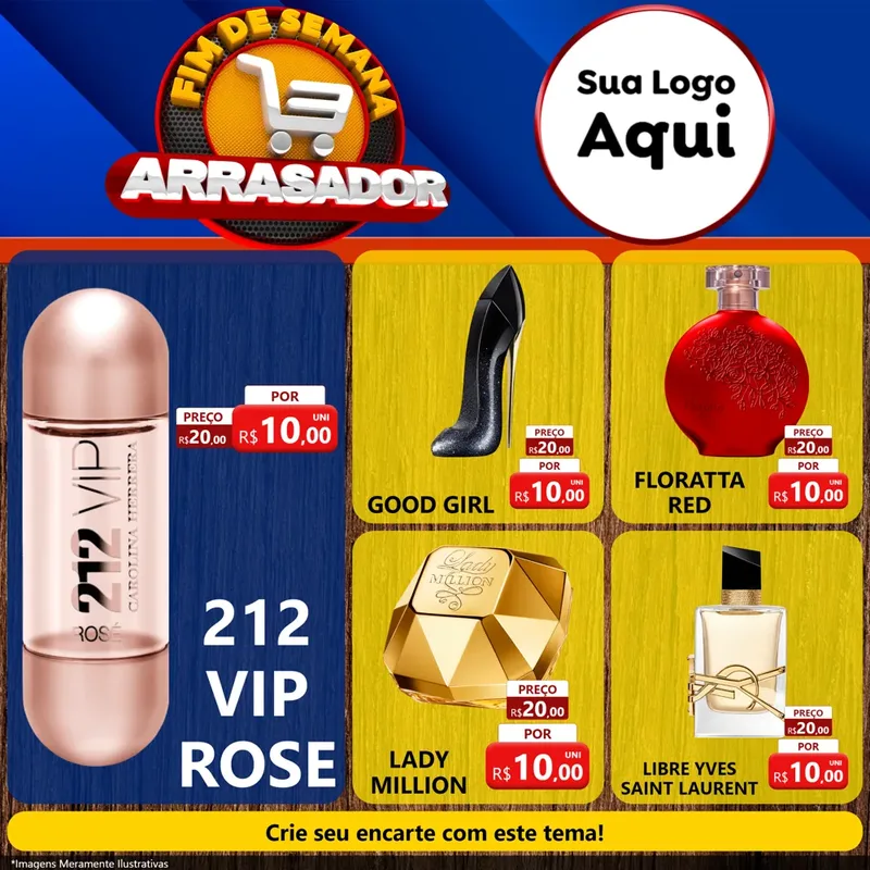 Modelo de Rede Social para Feed Facebook com o tema Fim De Semana Arrasador para Perfumes