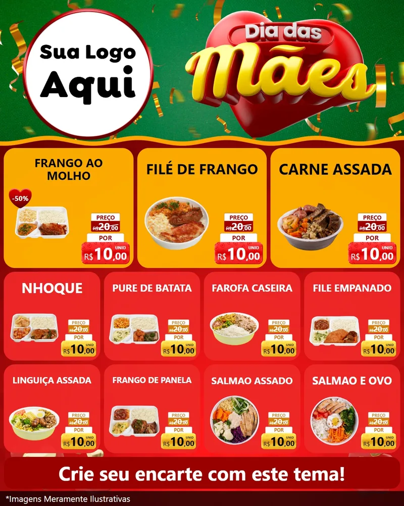 Modelo de Rede Social para Feed Instagram com o tema Dia das Mães para Restaurante
