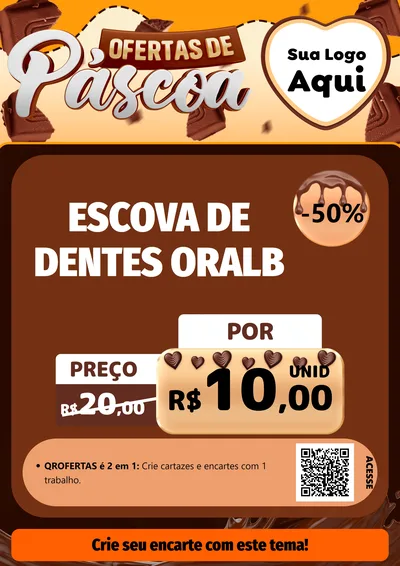 Modelo de Cartaz para Cartaz A4 Vertical com o tema Ofertas de Páscoa para Higiene Pessoal