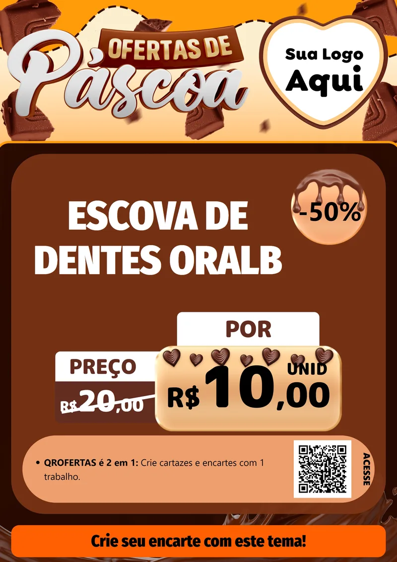 Modelo de Cartaz para Cartaz A4 Vertical com o tema Ofertas de Páscoa para Higiene Pessoal