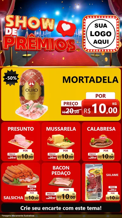 Modelo de Rede Social para Stories com o tema Show de Prêmios para Frios e Laticínios