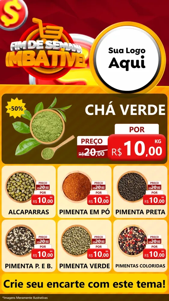 Modelo de Rede Social para Stories com o tema Fim de Semana Imbatível para Produtos Naturais