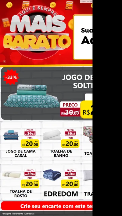 Modelo de Rede Social para Stories com o tema Mais Barato para Cama, Mesa e Banho