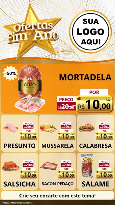 Modelo de Rede Social para Stories com o tema Ofertas Fim de Ano para Frios e Laticínios