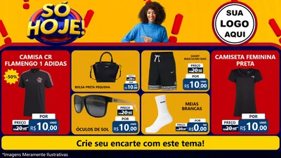 Modelo de TV para TV Horizontal com o tema Só Hoje! para Roupas e acessórios