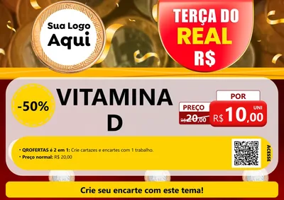Modelo de Cartaz para Cartaz A4 Horizontal com o tema Terça do Real para Farmácia