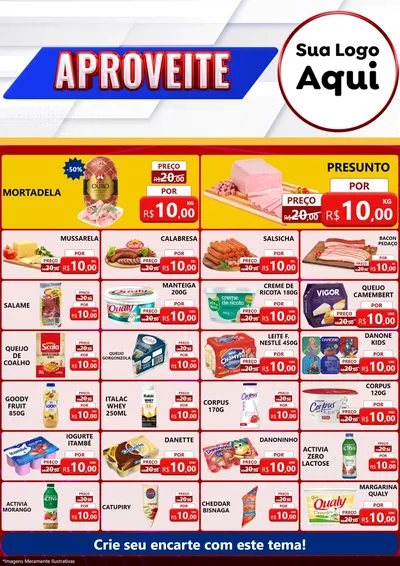 Modelo de Encarte para Encarte A4 Vertical com o tema Aproveite para Frios e Laticínios
