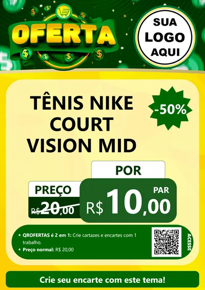 Modelo de Cartaz para Cartaz A4 Vertical com o tema Oferta para Calçados