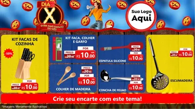 Modelo de TV para TV Horizontal com o tema Dia X - O Dia Mais Barato Do Mês para Utilidades Domésticas