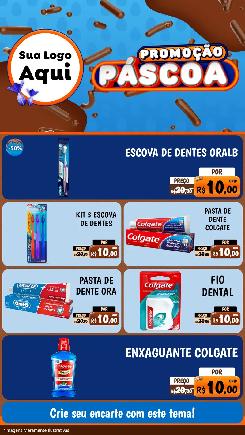 Modelo de TV para TV Vertical com o tema Promoção Páscoa para Higiene Pessoal