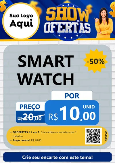 Modelo de Cartaz para Cartaz A4 Vertical com o tema Show de Ofertas para Informática