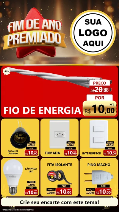 Modelo de Rede Social para Stories com o tema Fim de Ano Premiado para Materiais Elétricos