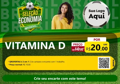 Modelo de Cartaz para Cartaz A4 Horizontal com o tema Seleção de Economia - Copa para Farmácia