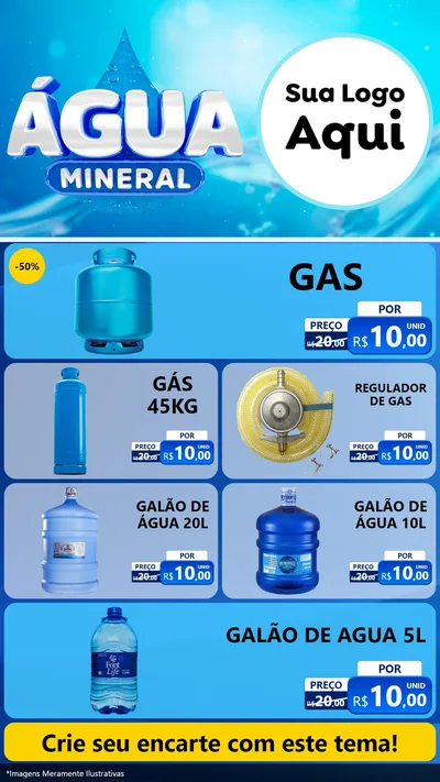 Modelo de TV para TV Vertical com o tema Água Mineral para Água e gás