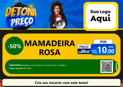 Modelo de Cartaz para Cartaz A4 Horizontal com o tema Detona Preços para Bebês