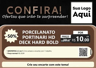 Modelo de Cartaz para Cartaz A4 Horizontal com o tema Confira! Ofertas que irão te surpreender! para Pisos e revestimentos