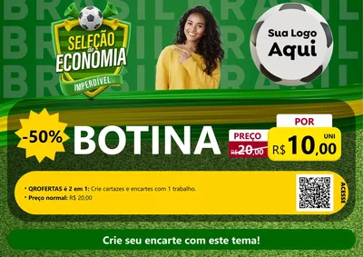Modelo de Cartaz para Cartaz A4 Horizontal com o tema Seleção de Economia - Copa para Agropecuária