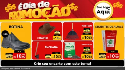 Modelo de TV para TV Horizontal com o tema É Dia De Promoção para Agropecuária