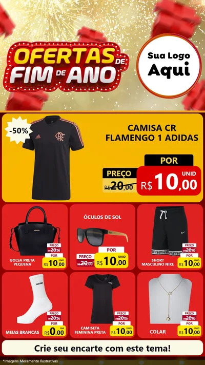 Modelo de Rede Social para Stories com o tema Ofertas de Fim de Ano para Roupas e acessórios