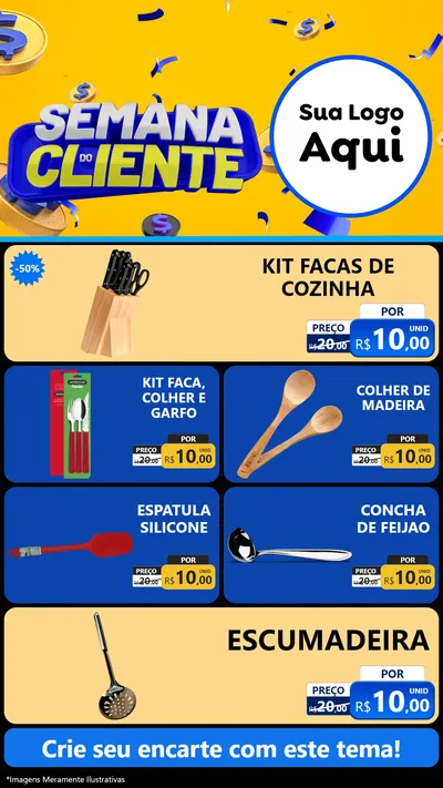 Modelo de TV para TV Vertical com o tema Semana do Cliente para Utilidades Domésticas