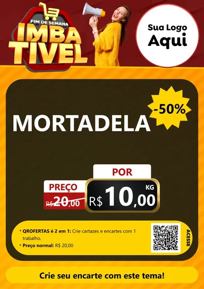Modelo de Cartaz para Cartaz A4 Vertical com o tema Fim de Semana Imbatível para Frios e Laticínios