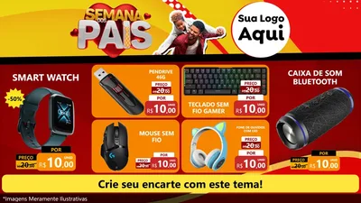 Modelo de TV para TV Horizontal com o tema Semana Dos Pais para Informática