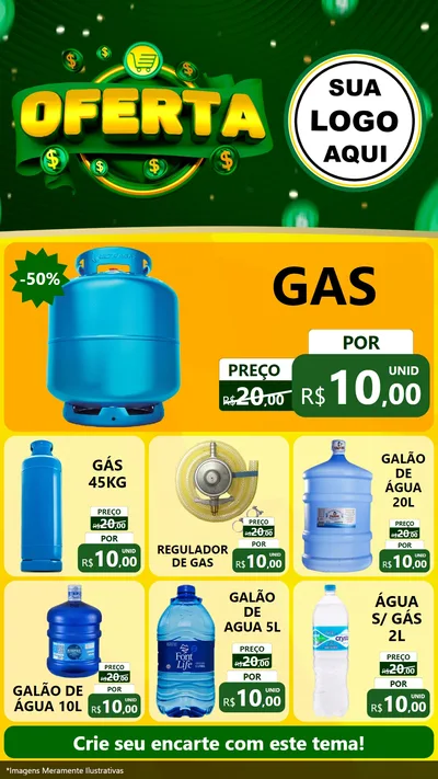 Modelo de Rede Social para Stories com o tema Oferta para Água e gás
