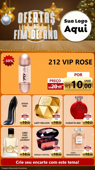Modelo de Rede Social para Stories com o tema Ofertas de Fim de Ano para Perfumes