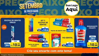 Modelo de TV para TV Horizontal com o tema Setembro De Preço Baixo para Higiene Pessoal