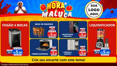 Modelo de TV para TV Horizontal com o tema Hora Maluca para Móveis e Eletro