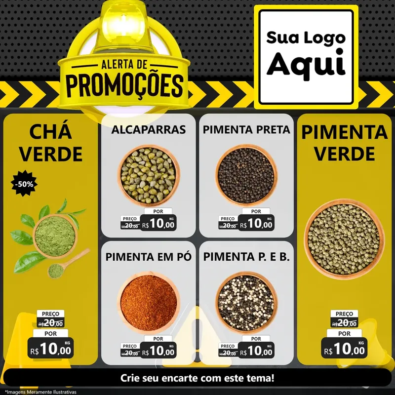 Modelo de Rede Social para Feed Facebook com o tema Alerta de Promoções para Produtos Naturais