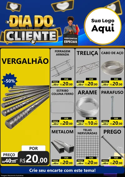 Modelo de Encarte para Encarte A4 Vertical