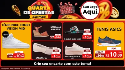 Modelo de TV para TV Horizontal com o tema Quarta de Ofertas Imbatíveis para Calçados