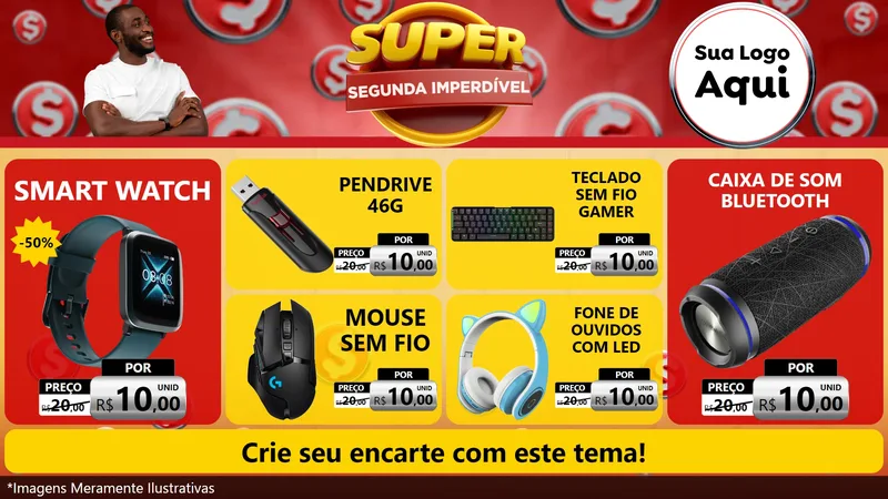 Modelo de TV para TV Horizontal com o tema Super Segunda Imperdível para Informática