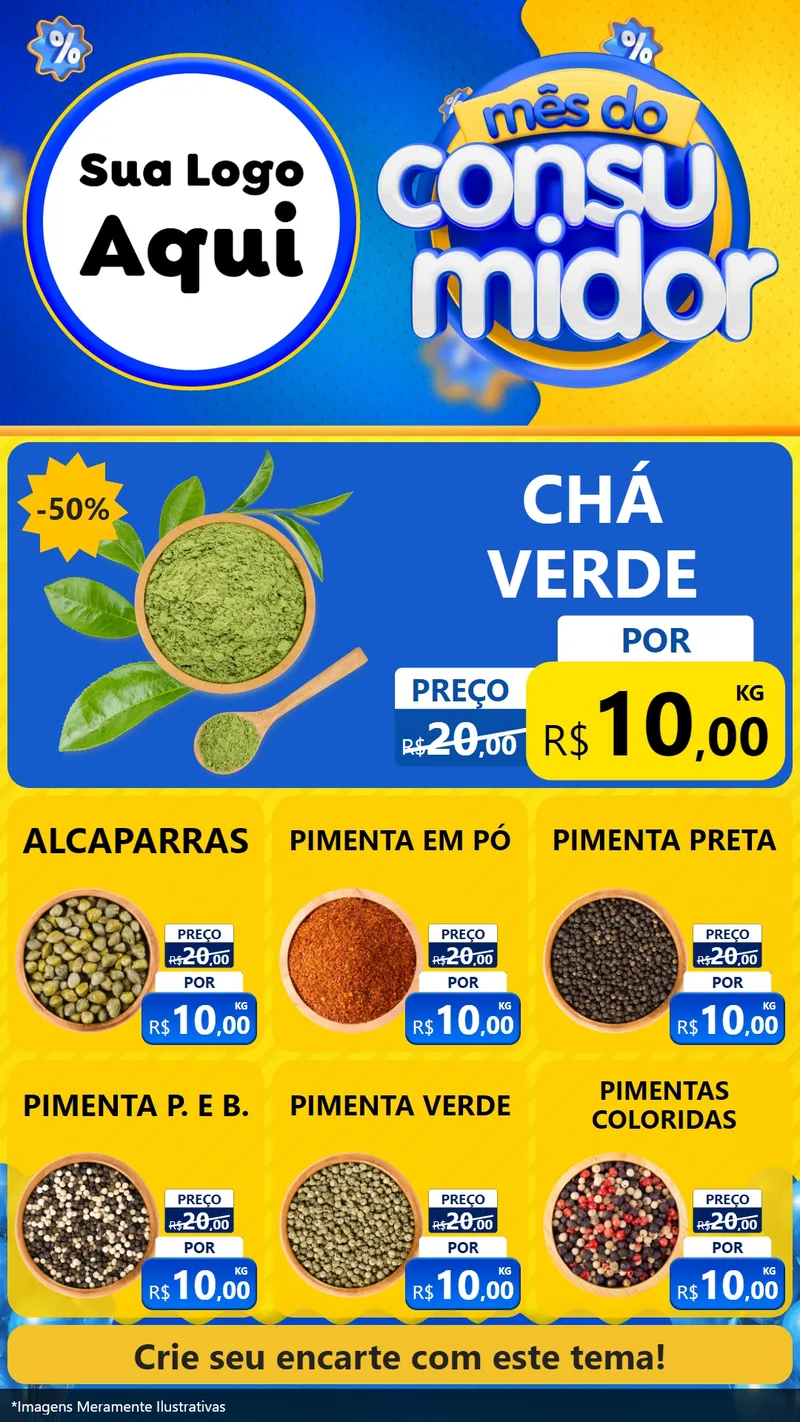 Modelo de Rede Social para Stories com o tema Mês do Consumidor para Produtos Naturais