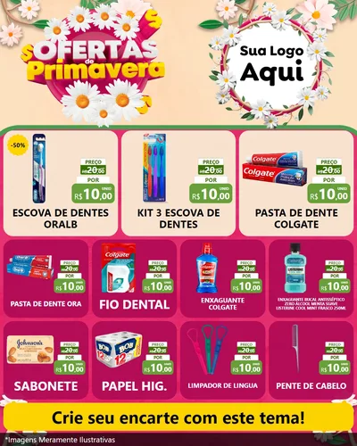 Modelo de Rede Social para Feed Instagram com o tema Ofertas de Primavera para Higiene Pessoal