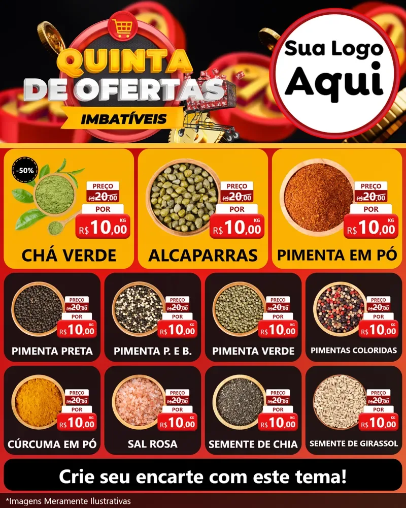 Modelo de Rede Social para Feed Instagram com o tema Quinta de Ofertas Imbatíveis para Produtos Naturais